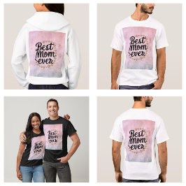 Camiseta Corazones Dorados Fuente Moderna Mejor Mamá Siempr