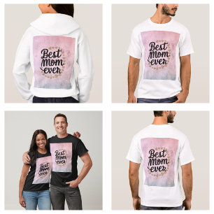 Camiseta Corazones Dorados Fuente Moderna Mejor Mamá Siempr