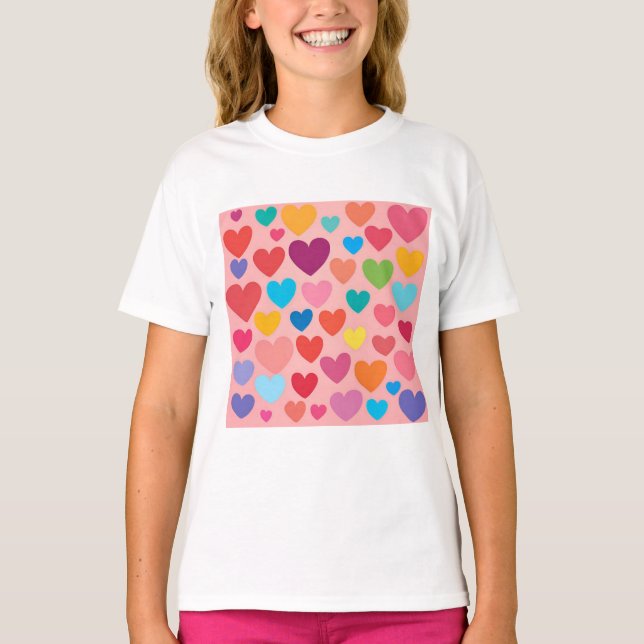 Camiseta Corazones el día de San Valentín (Anverso)