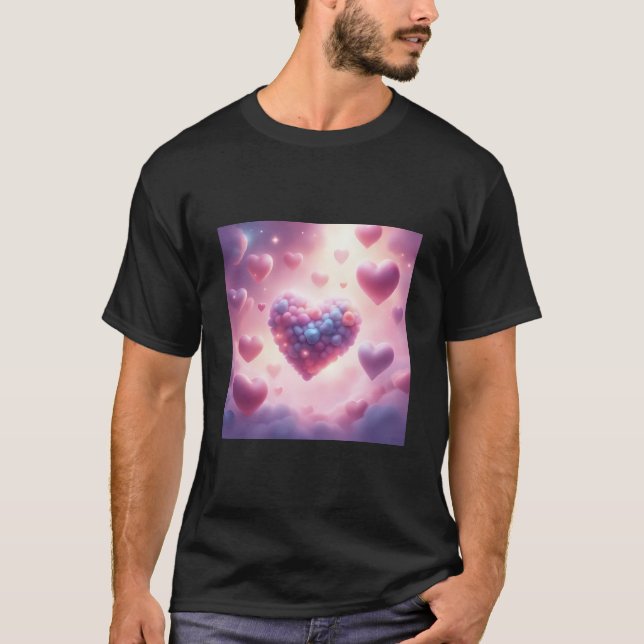 Camiseta Corazones En Las Nubes (Anverso)