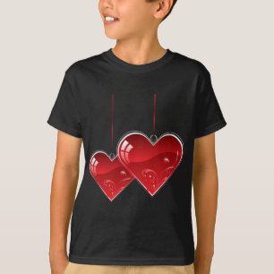 Camiseta Corazones en una cadena