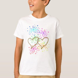 Camiseta Corazones entrelazados artilugios románticos