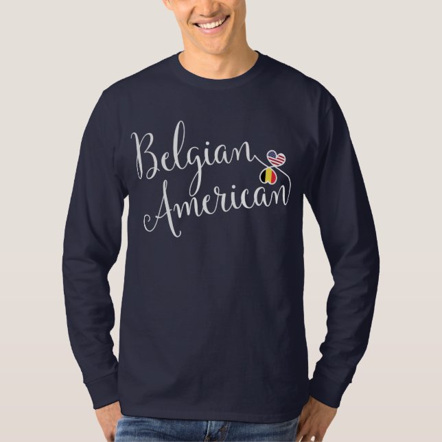 Camiseta Corazones entrelazados de los estadounidenses belg (Anverso)