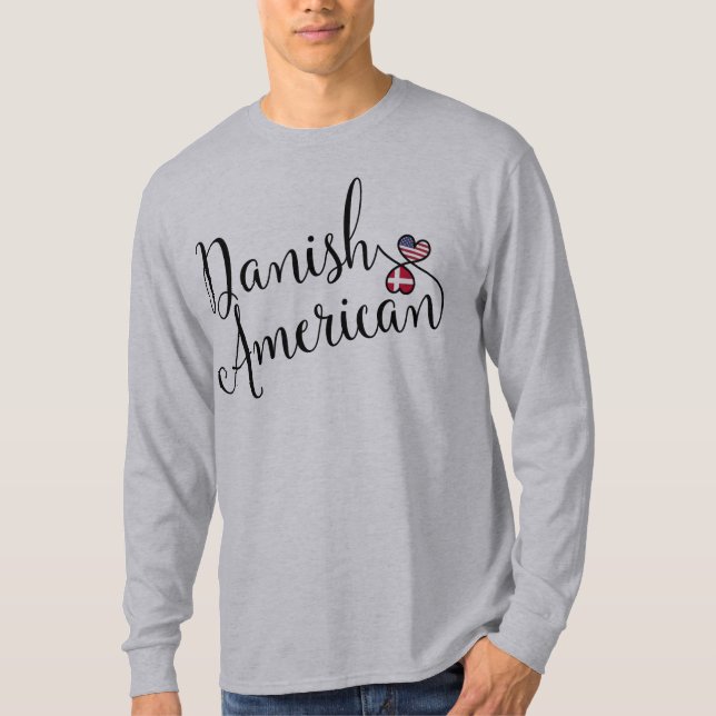 Camiseta Corazones entrelazados de los norteamericanos dane (Anverso)