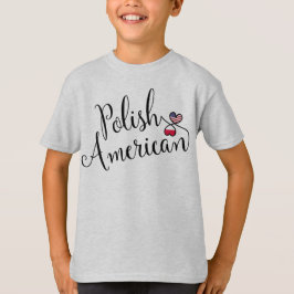 Camiseta Corazones entrelazados polaco-norteamericano