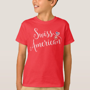 Camiseta Corazones entrelazados suizo-americanos