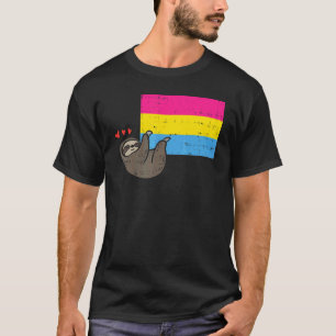 Camiseta Corazones espumosos colgando la bandera pansexual