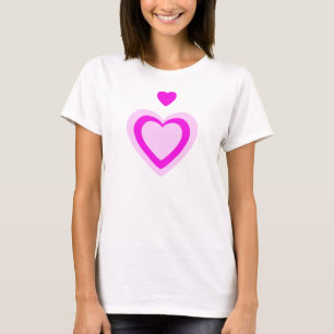 CAMISETA CORAZONES FUCHSIA DE ROPA CLARA