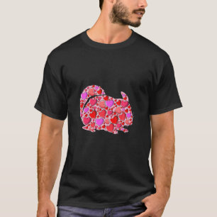 Camiseta Corazones Lindos Chinchilla Amante de Animales Div