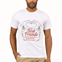 Camiseta Corazones Manos Mejores Amigos