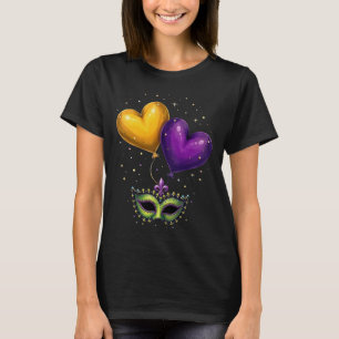 Camiseta Corazones Mardi Gras New Orleans Carnival Vintage