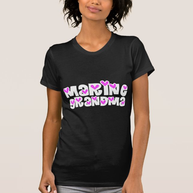 Camiseta Corazones marinos del rosa de la abuela (Anverso)