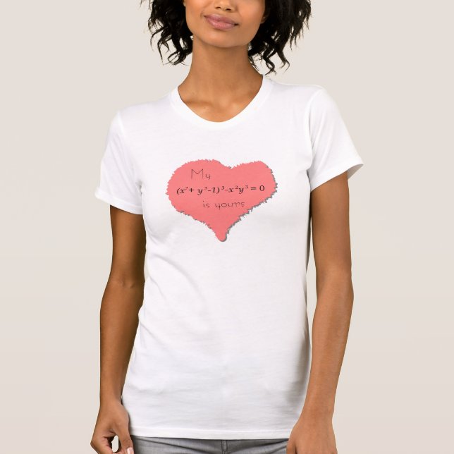 Camiseta Corazones matemáticos T-Shirt (Anverso)