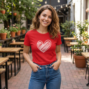 Camiseta Corazones moderados Día de San Valentín de mujeres