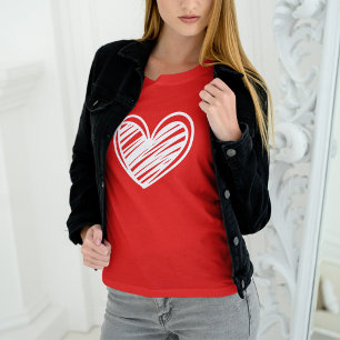 Camiseta Corazones moderados Día de San Valentín de mujeres