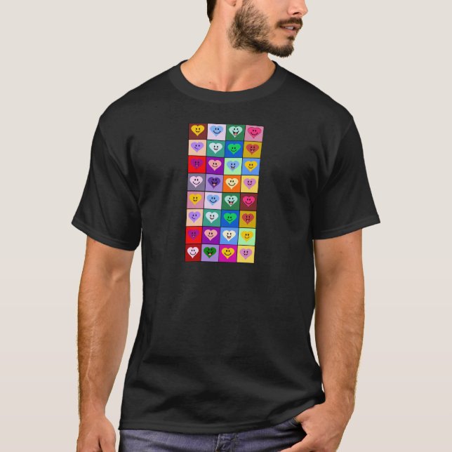 Camiseta Corazones multicolores (Anverso)
