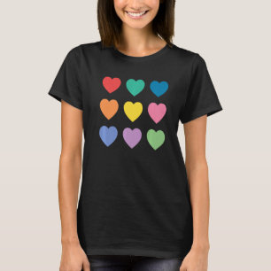 Camiseta Corazones multicolores Premium