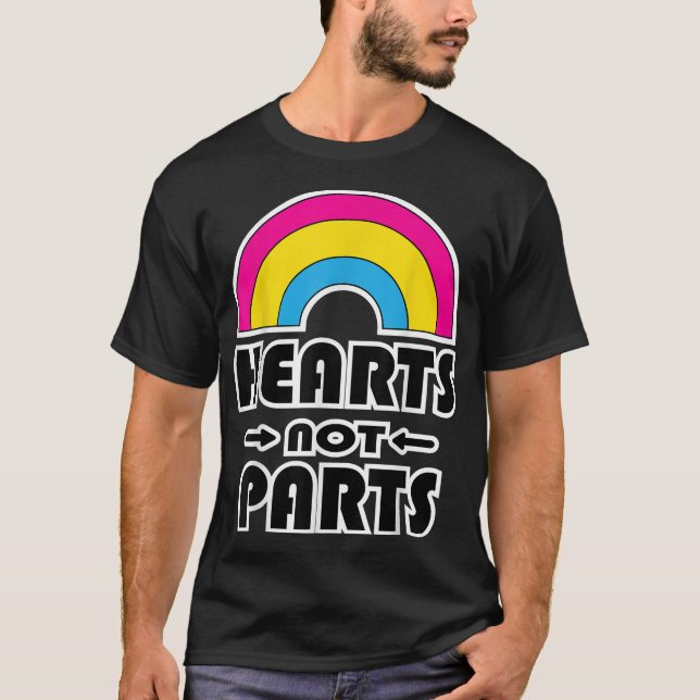 Camiseta Corazones no partes Orgullo Panseual  (Anverso)
