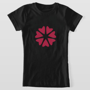 Camiseta Corazones nucleares - imagen magenta roja.