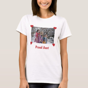 Camiseta Corazones Orgullosos Tía Personalizar Foto Hacer 
