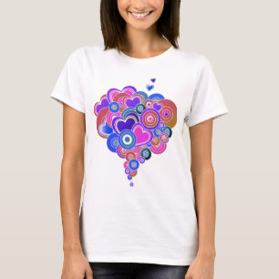 Camiseta Corazones púrpura de PopArt