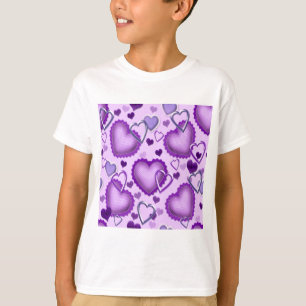 Camiseta Corazones púrpuras