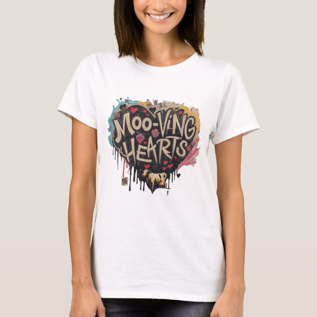 Camiseta Corazones que se mueven (Anverso)