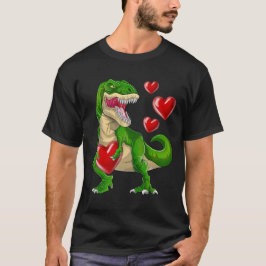 Camiseta Corazones robados Trex Dino Día de San Valentín Di