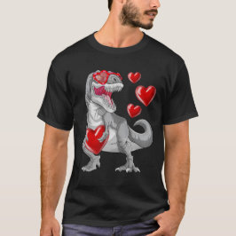 Camiseta Corazones robados Trex Dino Día de San Valentín Di