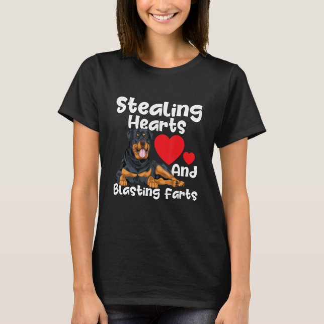 Camiseta Corazones robados y faros de explosión - Rottweile (Anverso)