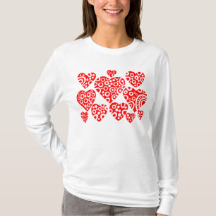 Camiseta Corazones - Rojo