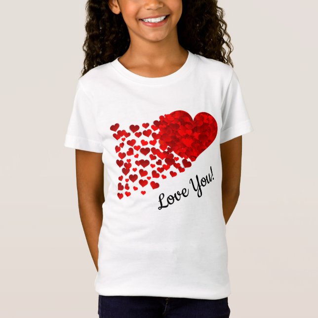 Camiseta Corazones rojos (Anverso)