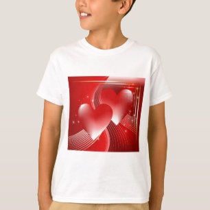 Camiseta Corazones rojos