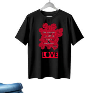 Camiseta Corazones rojos