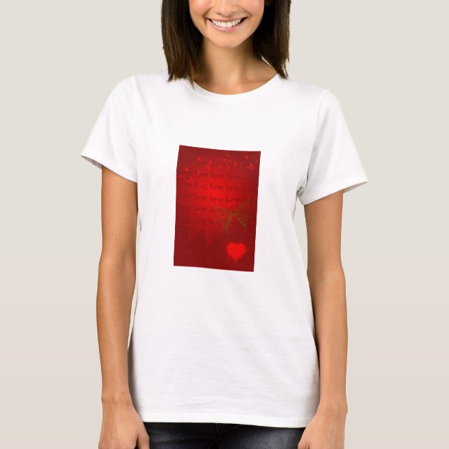 Camiseta Corazones rojos de San Valentín (Anverso)