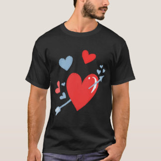 Camiseta Corazones rojos de San Valentín