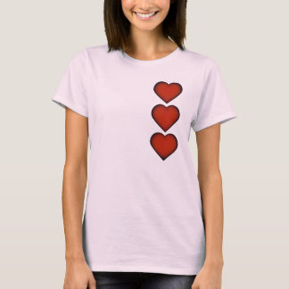 Camiseta Corazones rojos de verdad