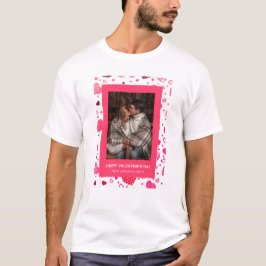 Camiseta Corazones rojos elegantes Feliz día de San Valentí
