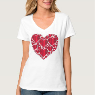 CAMISETA CORAZONES ROJOS PARA EL DÍA DE SAN VALENTÍN