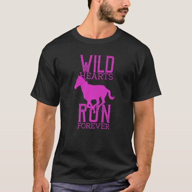 Camiseta Corazones salvajes corren para el Chica de caballo (Anverso)