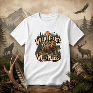 Camiseta Corazones salvajes necesitan lugares salvajes cita