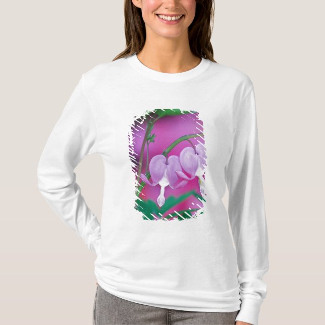 Camiseta Corazones Sangrantes Conectándose En El Jardín. Cr (Anverso)