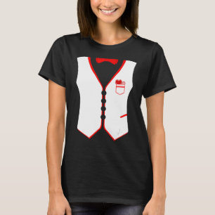 Camiseta Corazones se doblan corbata y cintura El día de Sa