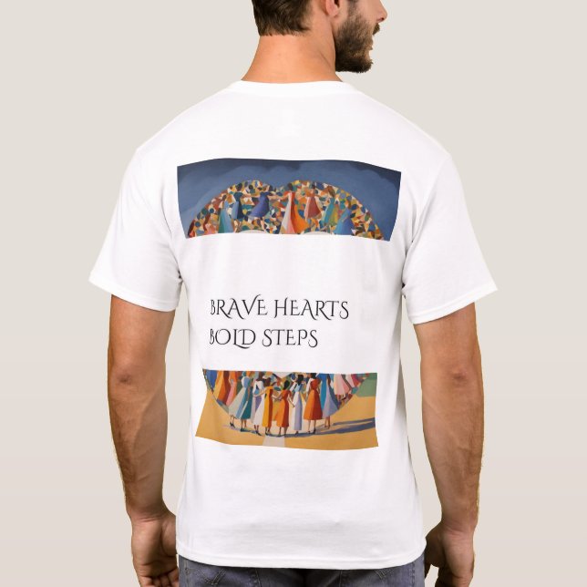 Camiseta Corazones valientes, pasos audaces - Tee de viaje  (Reverso)