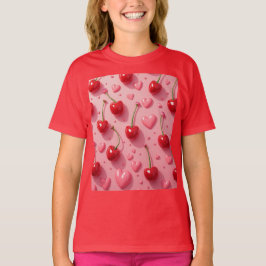 Camiseta Corazones y cerezas de San Valentín