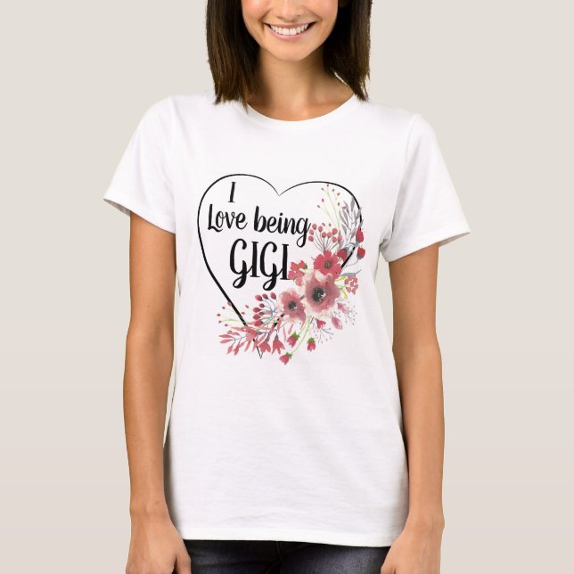 Camiseta Corazones y flores (Anverso)