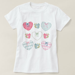 Camiseta Corazones y Flores