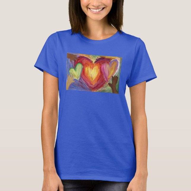 Camiseta Corazones y manos adoran la diversidad Personaliza (Anverso)