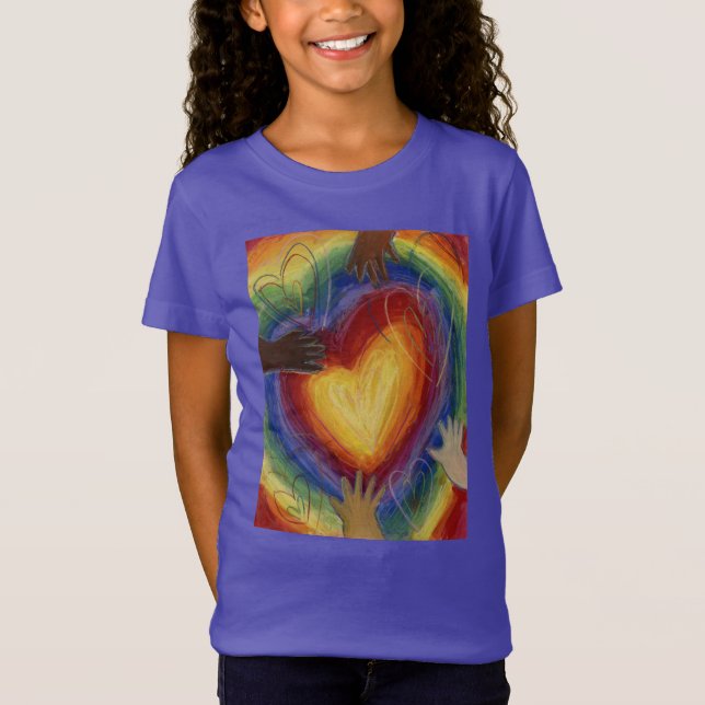 Camiseta Corazones y manos adoran la diversidad Personaliza (Anverso)