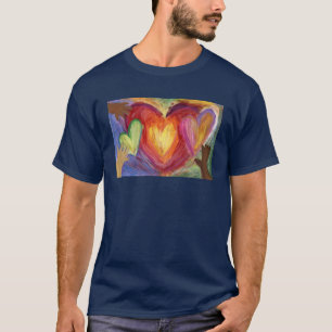 Camiseta Corazones y manos adoran la diversidad Personaliza